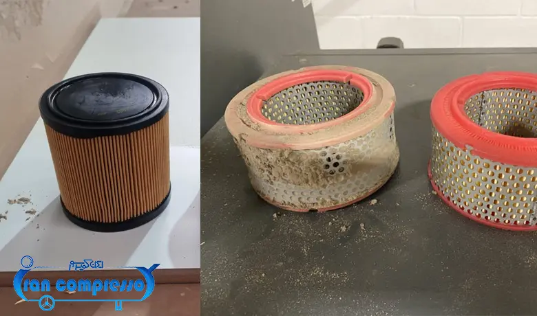 انسداد لوله ها و فیلتر هوای کمپرسور