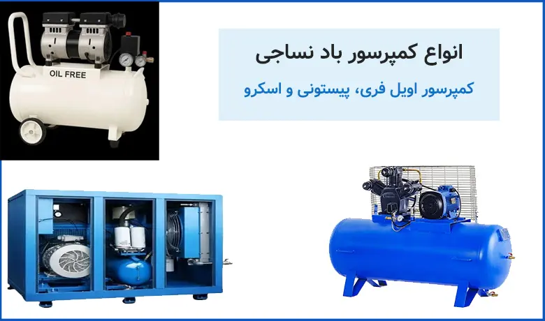 انواع کمپرسور باد نساجی و بافندگی