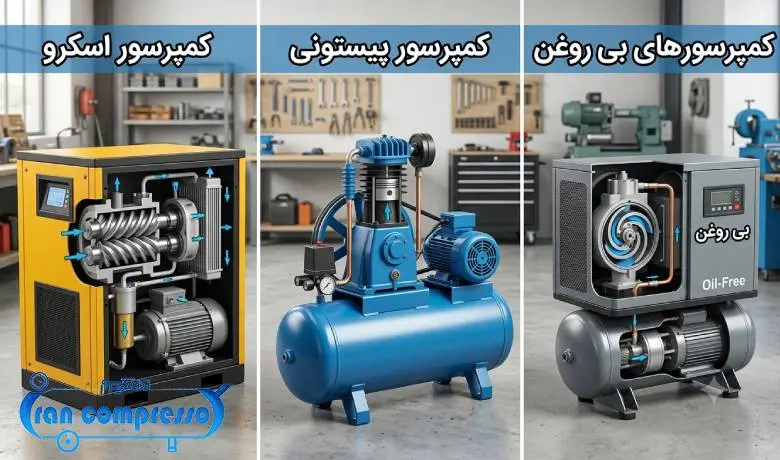 انواع کمپرسور باد برای دستگاه CNC