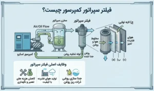 فیلتر سپراتور کمپرسور چیست؟ نحوه تعویض سپراتور کمپرسور