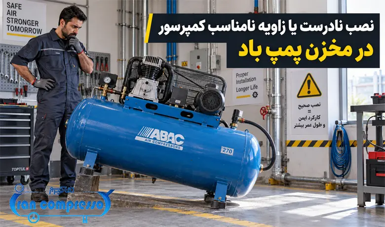 نصب نامناسب کمپرسور