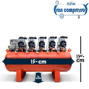 ابعاد کمپرسور باد 750 لیتری اویل فری