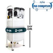 ابعاد کمرپسور باد 100 لیتری بدون روغن دو موتوره