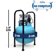 ابعاد کمپرسور باد 60 لیتری اویل فری با کلید دیجیتال