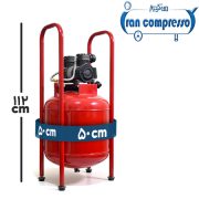 ابعاد کمپرسور باد 60 لیتری بدون روغن 2 قطبی