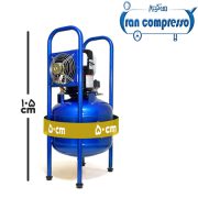 ابعاد کمپرسور باد 60 لیتری هرمتیک