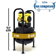 ابعاد کمپرسور باد 60 لیتری اویل فری ایستاده