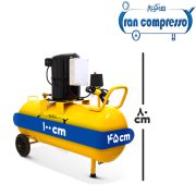 ابعاد کمپرسور باد 100 لیتری هرمتیک