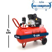 ابعاد کمپرسور با 80 لیتری سیلندری