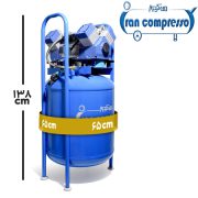 ابعاد کمپرسور باد 4 سیلندر اویل فری 200 لیتری
