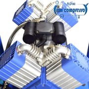 موتور 4 سیلندر 4 اسب کمپرسور باد 200 لیتری oil free