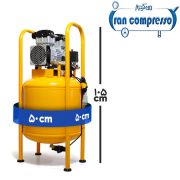 ابعاد کمپرسور باد 60 لیتری 2 اسب اویل فری