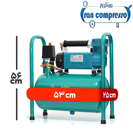 ابعاد کمپرسور باد 25 لیتری ماشین