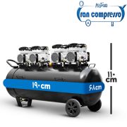 ابعاد کمپرسور باد 500 لیتری اویل فری صنعتی